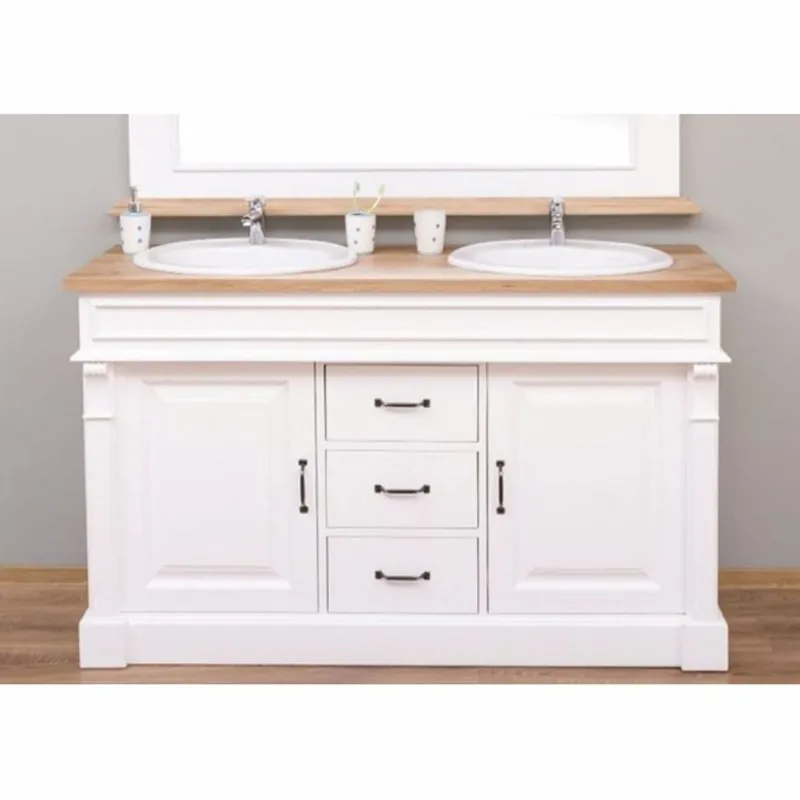 Wochenendangebot Casa Padrino table de lavage de style campagnard blanc / naturel 150 cm