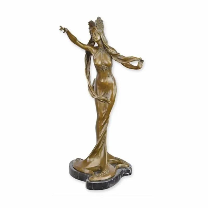 Casa Padrino sculpture décorative en bronze Art Nouveau dame H. 59 cm Abverkauf