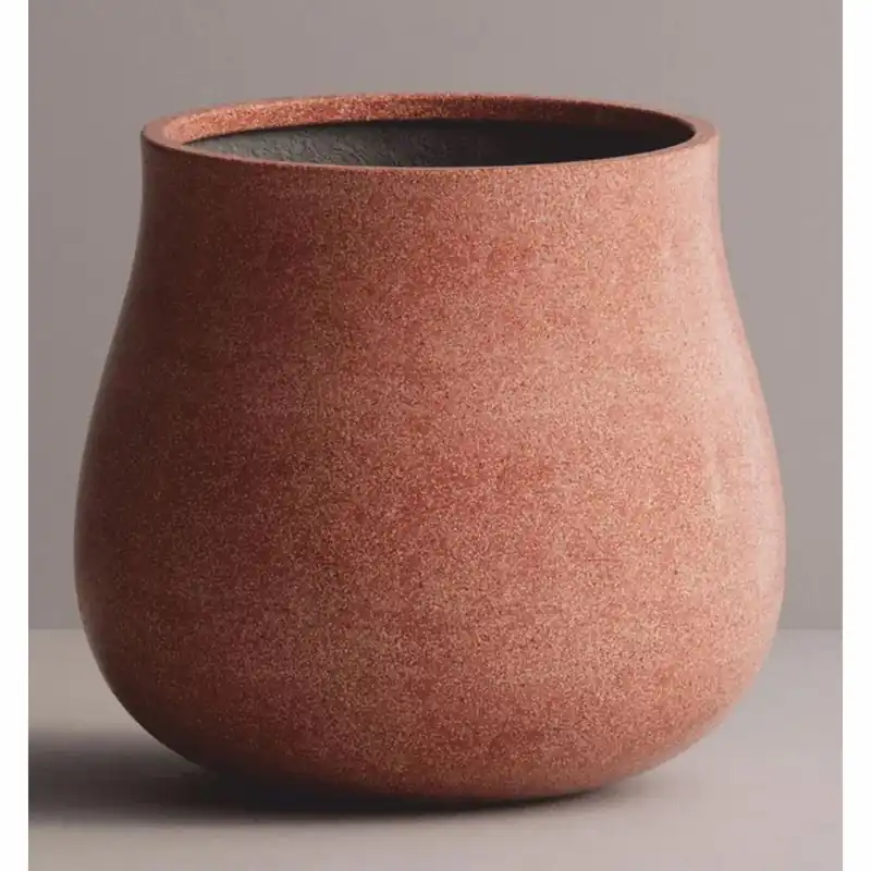 Casa Padrino pot de fleurs décoratif de jardin de luxe en béton rouge Ø 86,5 x H. 80 cm Nur Für Kurze Zeit