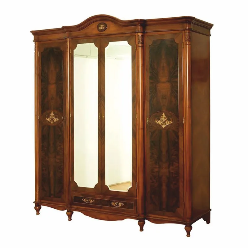 Echt Casa Padrino armoire de chambre baroque de luxe marron foncé 246 cm - Meubles de style baroque