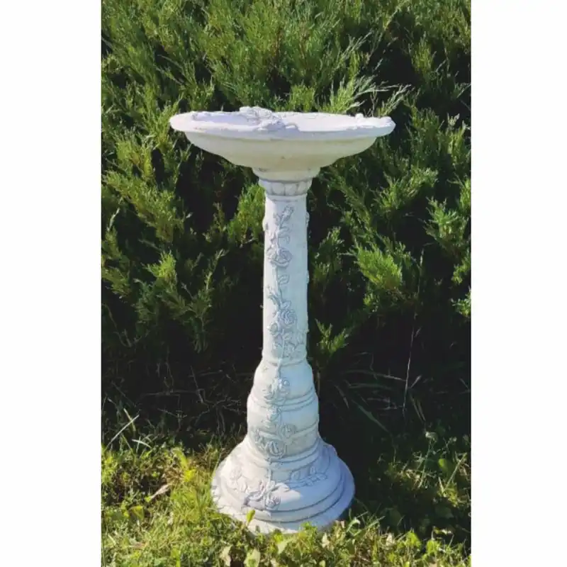 Finale Aktion Casa Padrino bain d'oiseaux Art Nouveau gris Ø 33 x H. 68 cm - Décoration de jardin