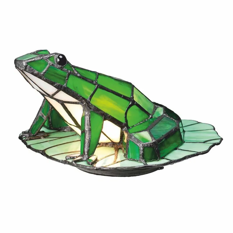Casa Padrino lampe de table LED Tiffany de luxe grenouille vert - Luminaires Décoratifs Tiffany Knallerangebot