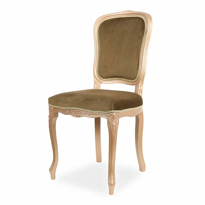 Rabatt Casa Padrino chaise de salle à manger baroque de luxe vert olive / beige H. 100 cm