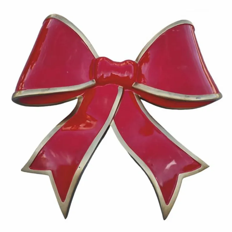 Nur Für Kurze Zeit Casa Padrino noeud de décoration de sapin de Noël XXL bordeaux rouge / or 140 cm