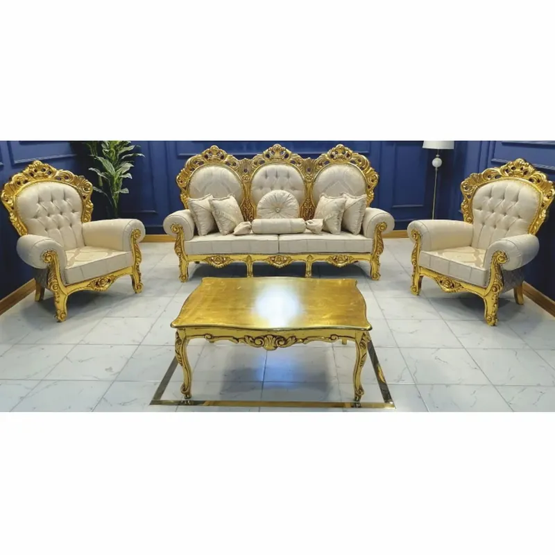 Casa Padrino ensemble de salon baroque crème / or - Meubles baroques Preiswert