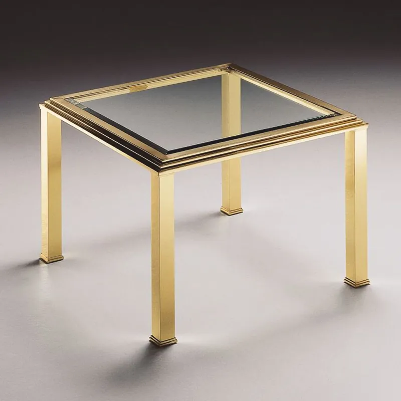 Expressversand Casa Padrino table basse de luxe en laiton 70 x 70 x H. 49 cm - Fabriquée en Italie