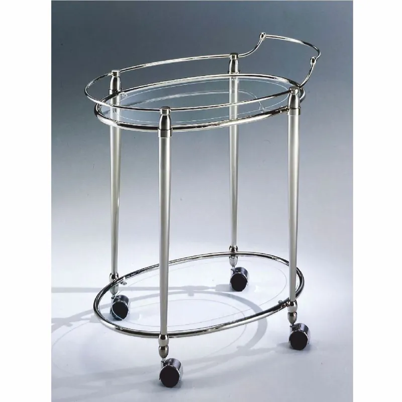 Top-Seller Casa Padrino chariot de service de luxe argent 70 x 47 x H. 74 cm - Fabriqué en Italie