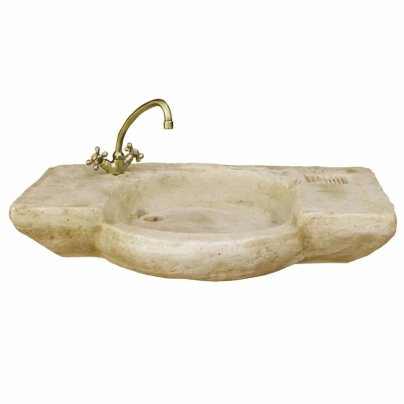Casa Padrino évier de jardin Art Nouveau avec robinet sable / laiton 88 cm Sonderangebot