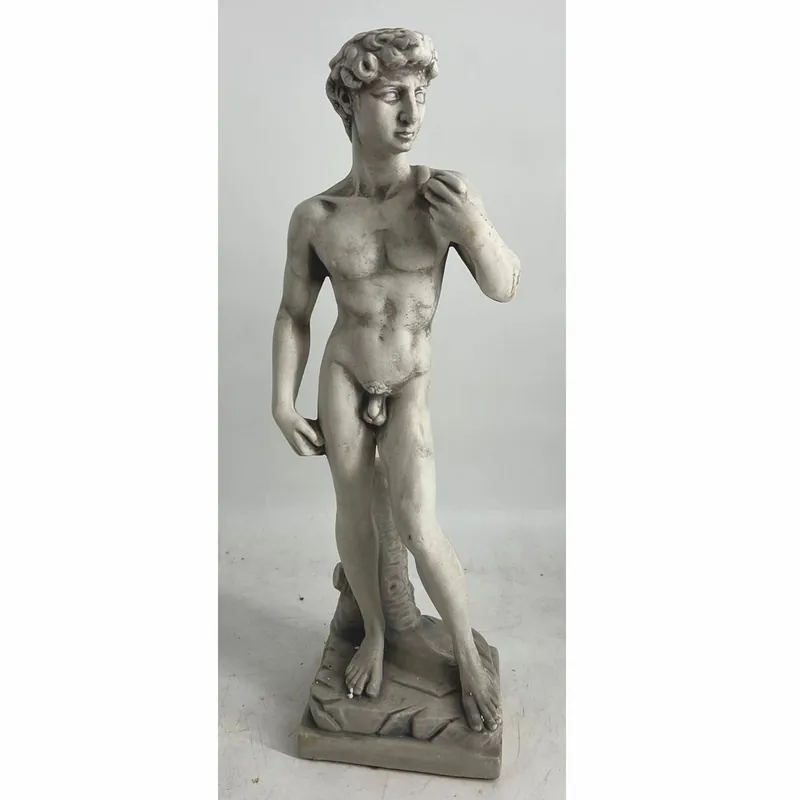 Geprüft Casa Padrino sculpture de décoration de jardin Art Nouveau en béton homme gris H. 59 cm