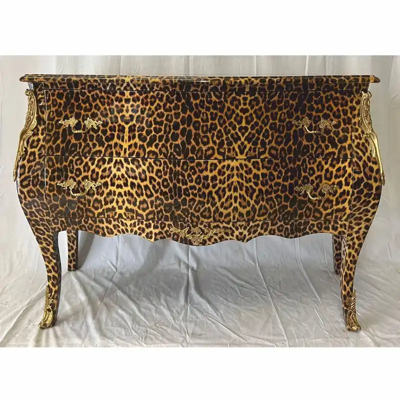 Casa Padrino commode baroque avec motif léopard et 2 tiroirs - Meubles baroques Letzte Chance