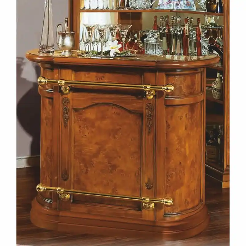 Casa Padrino comptoir de bar baroque de luxe marron / or - Fabriqué en Italie Solange Der Vorrat Reicht