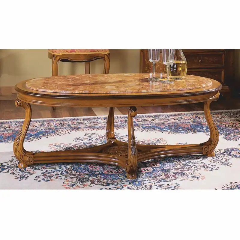 Casa Padrino table basse baroque de luxe marron / beige 120 cm - Meubles baroques - Fabriqué en Italie Top-Preis