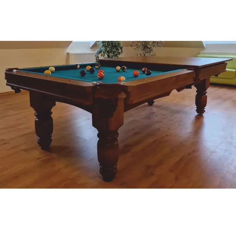 Neue Ware Casa Padrino table de billard / table à manger baroque de luxe 7 pieds marron / vert