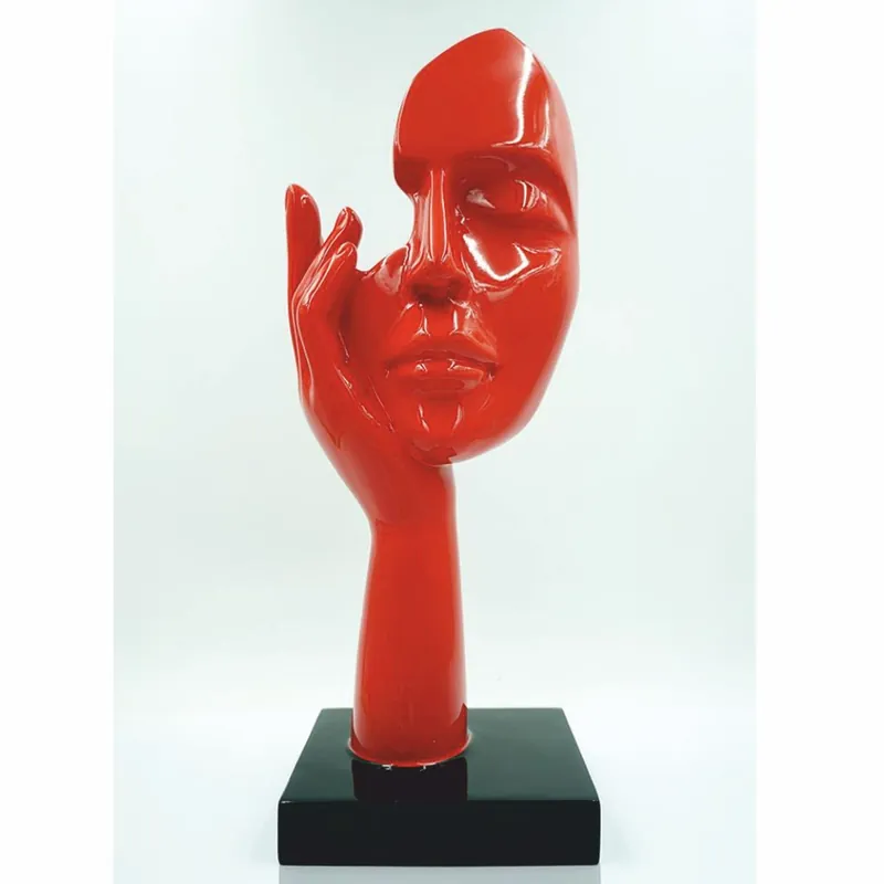 Rabatt Casa Padrino sculpture décorative rouge / noir H. 50 cm - Décoration de bureau