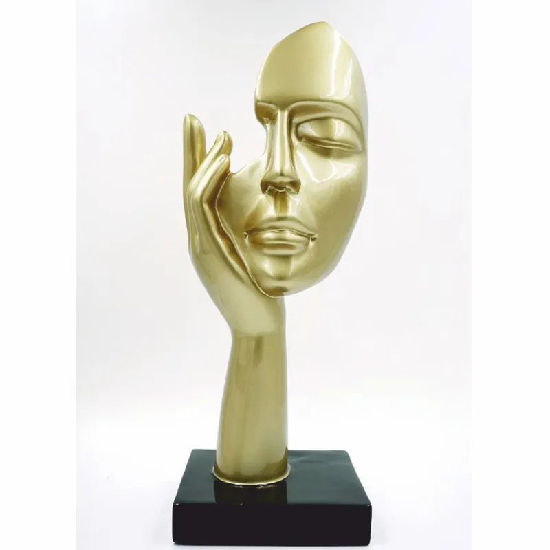 Casa Padrino sculpture décorative or / noir H. 50 cm - Décoration de bureau Letzte Chance