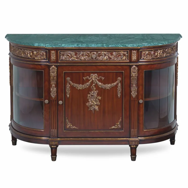 Casa Padrino buffet baroque de luxe marron / or antique / vert 130 cm - Fabriqué en Italie Preis Gesenkt