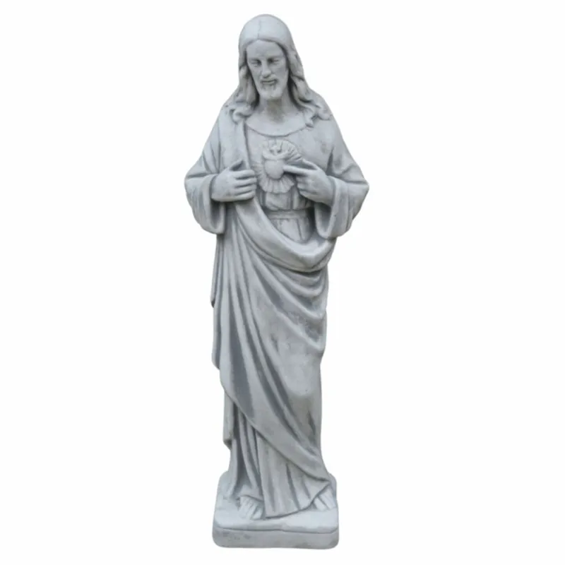 Direktkauf Casa Padrino Sculpture de Décoration de Jardin Art Nouveau Jésus Gris H. 80 cm - Figurine de Jardin