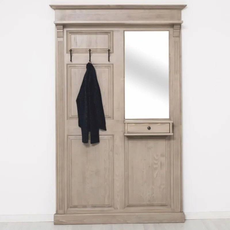 Casa Padrino garde robe de style campagnard gris 131 x 19 x H. 219 cm - Meubles armoire style campagnard Online Kaufen
