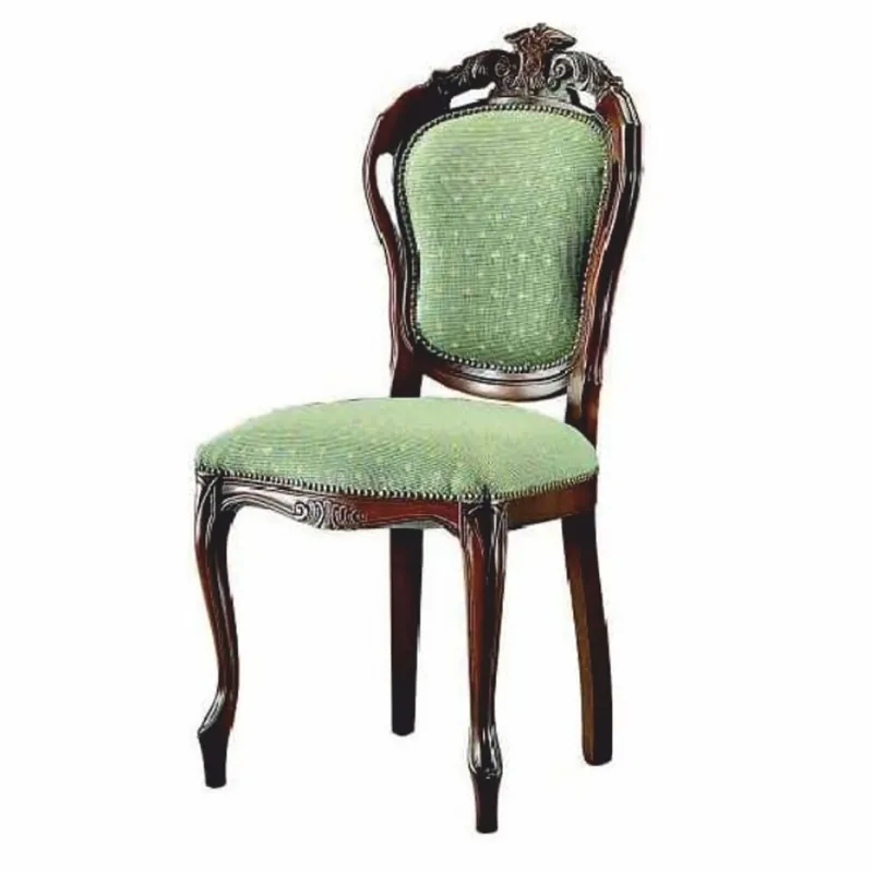 Casa Padrino Chaise de Salle à Manger Baroque de Luxe Vert / Marron Foncé H. 100 cm - Meubles de Style Baroque Schneller Versand