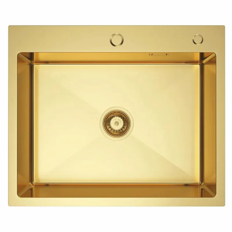 Sonderangebot Casa Padrino évier de luxe en acier inoxydable or 60 x 50 x H. 21 cm - Accessoires de cuisine
