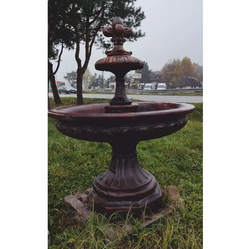 Casa Padrino fontaine Art Nouveau marron Ø 150 x H. 180 cm - Magnifique fontaine de jardin Rabatt