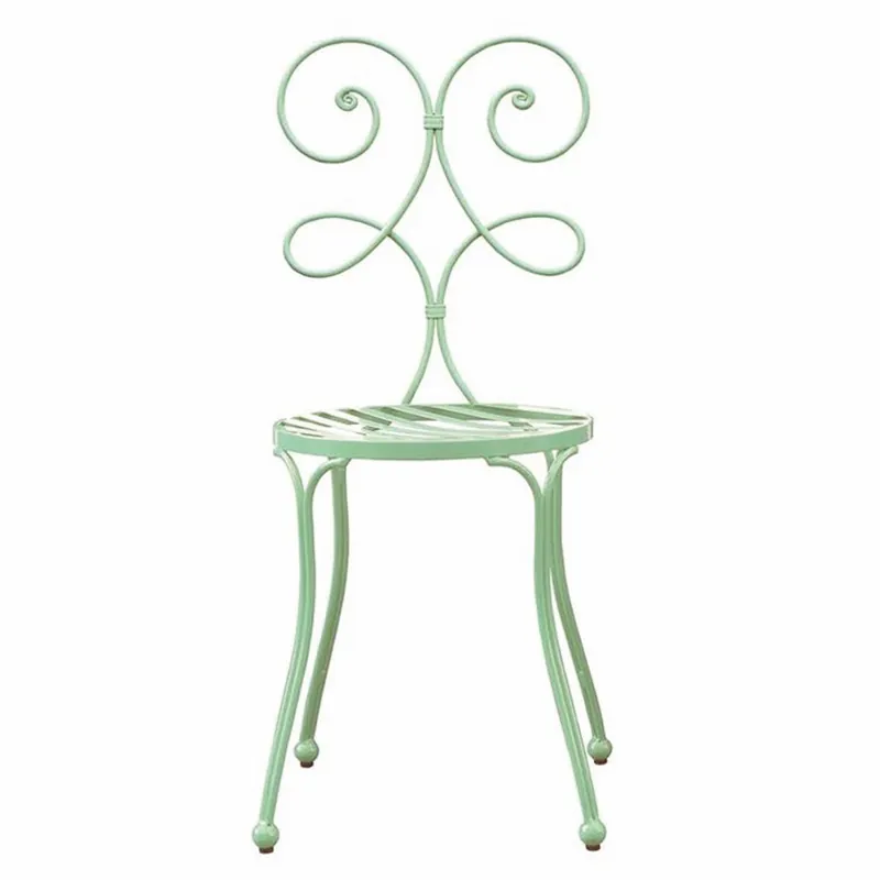 Billig Casa Padrino chaise de jardin Art Nouveau vert menthe H. 85 cm - Meubles de Jardin Art Nouveau