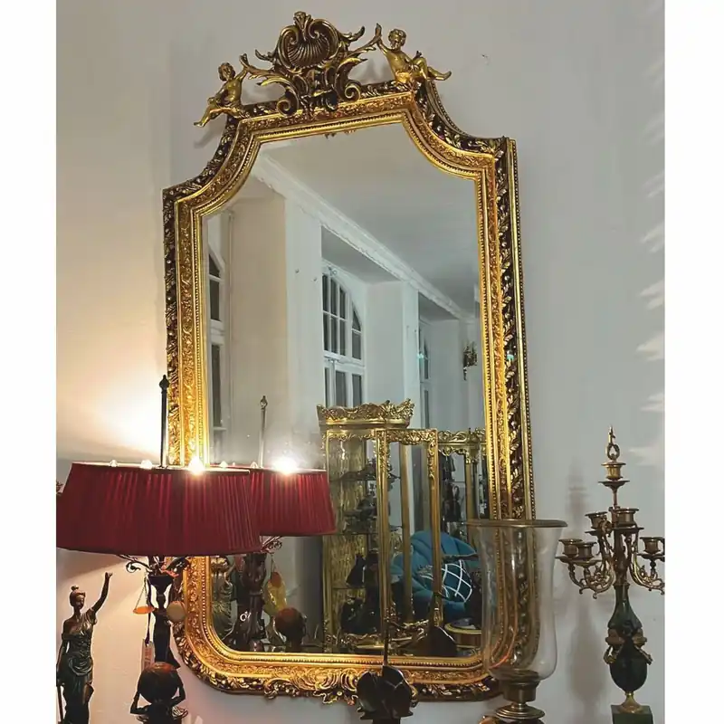 Casa Padrino miroir baroque avec figures d'anges or H. 175 cm - Meubles de style baroque Schneller Versand