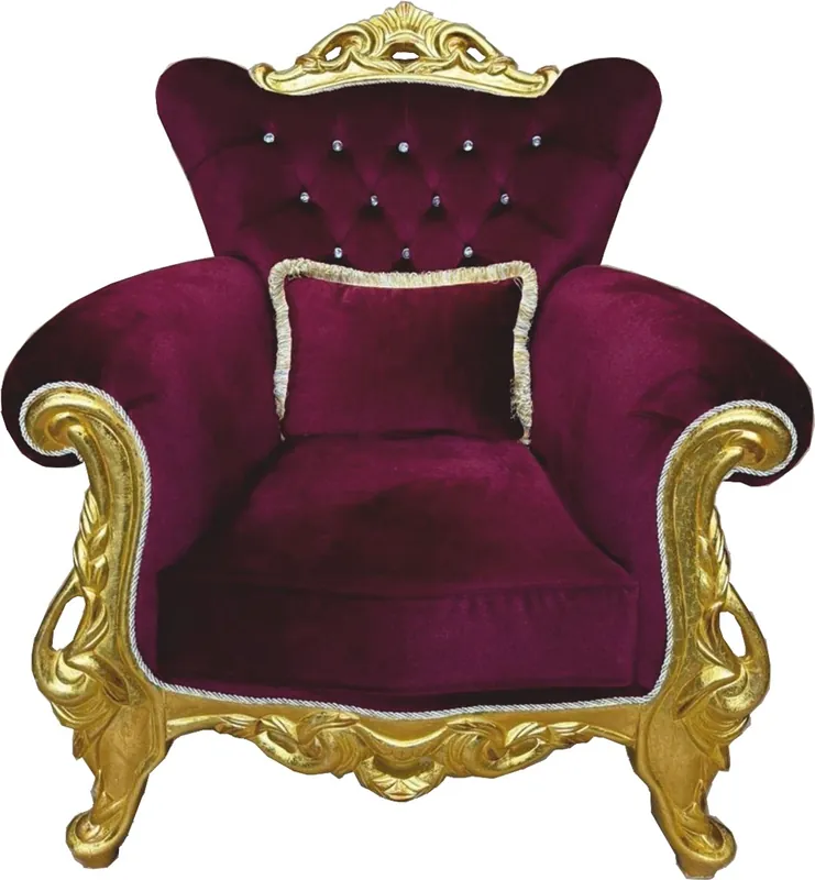Casa Padrino fauteuil baroque de luxe avec strass bordeaux rouge / or - Meubles de style baroque Solange Der Vorrat Reicht