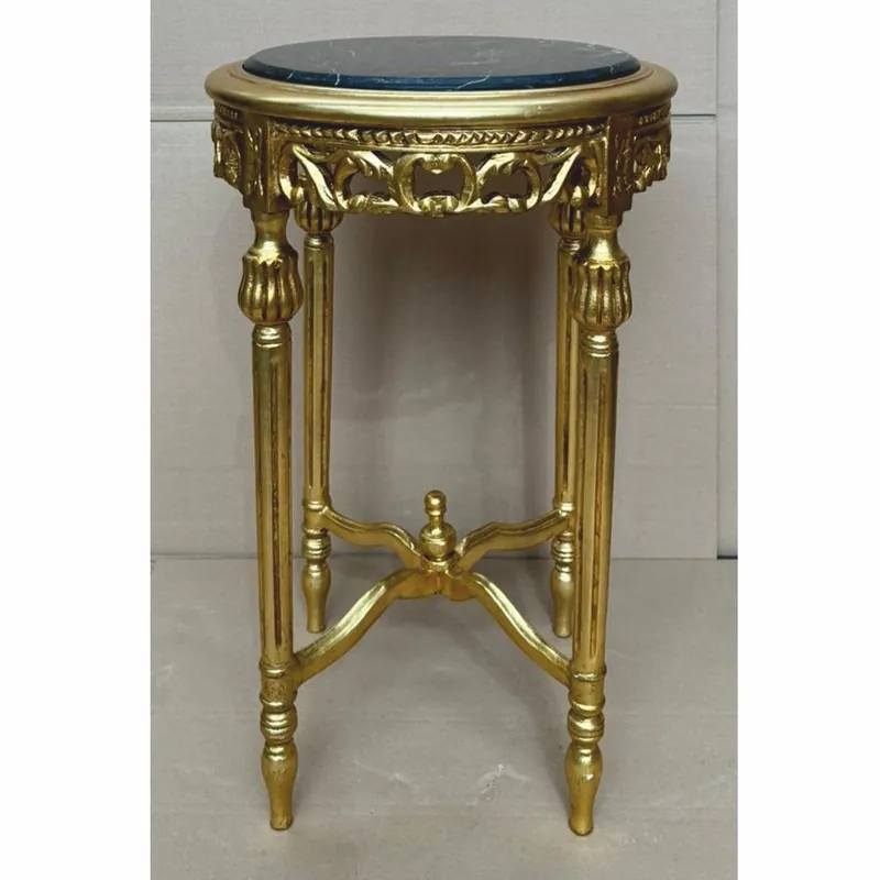 Casa Padrino table d'appoint baroque or / noir Ø 45 x H. 72 cm - Meubles baroques Finale Aktion
