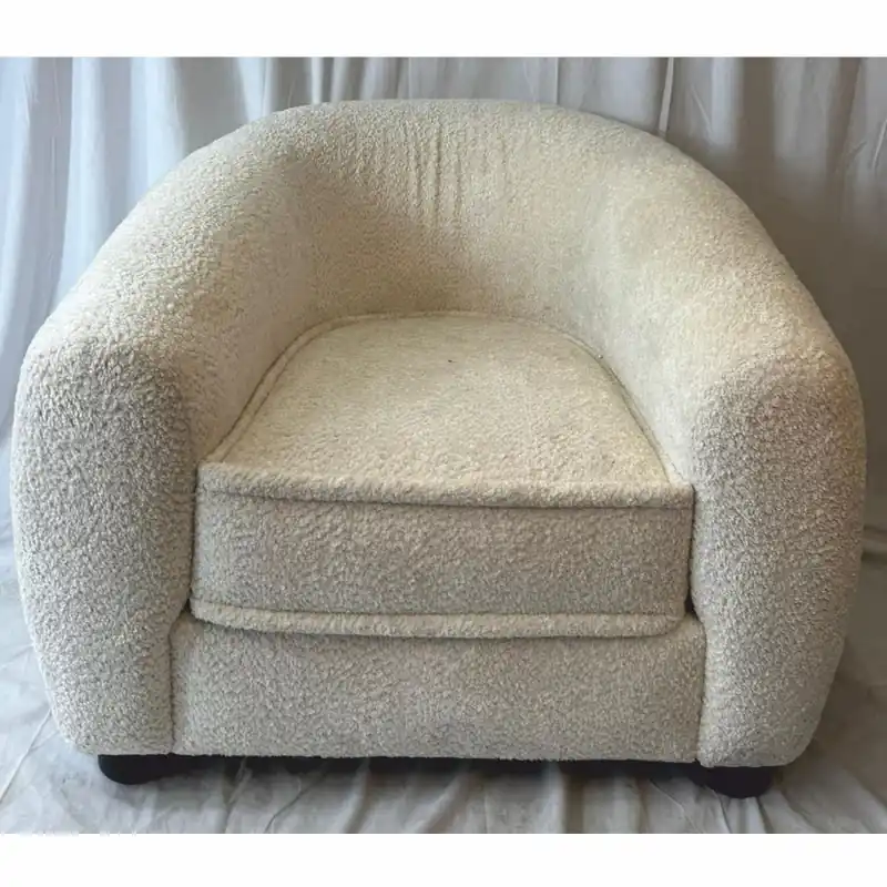 Casa Padrino fauteuil de luxe crème / noir 110 x 95 x H. 70 cm - Meubles de salon Nur Für Kurze Zeit