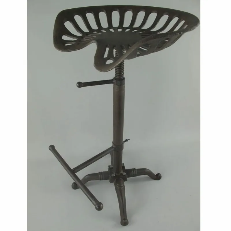 Saisonangebot Casa Padrino tabouret de bar en fonte de style industriel marron rustique H. 75 cm
