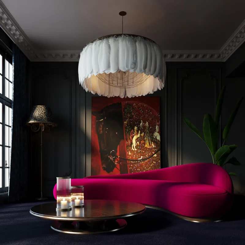 Preiswert Casa Padrino canapé de luxe en velours côté droit rose / marron / argent 280 cm - Meubles de salon et d'hôtel