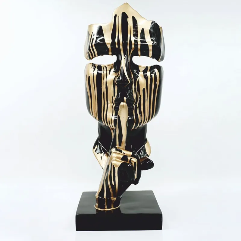 Casa Padrino sculpture décorative noir / or H. 50 cm - Figurines décoratives Billig