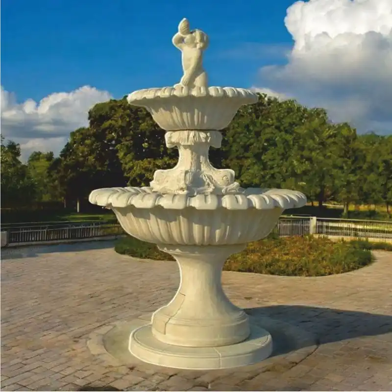 Casa Padrino fontaine baroque gris Ø 153 x H. 236 cm - Magnifique fontaine de jardin Heißes Angebot