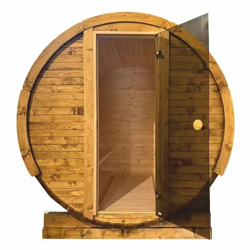 Casa Padrino sauna extérieur de luxe naturel / anthracite 190 x 220 cm - Sauna de jardin en bois massif Zertifiziert