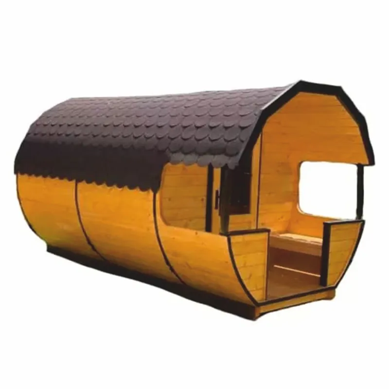 Versand Am Gleichen Tag Casa Padrino sauna extérieur de luxe naturel / noir 400 x 220 cm - Sauna de jardin en bois massif