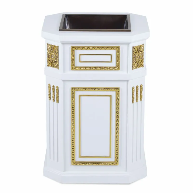 Casa Padrino pot de fleurs baroque de luxe blanc / or H. 65 cm - Accessoires de décoration baroques Saisonangebot