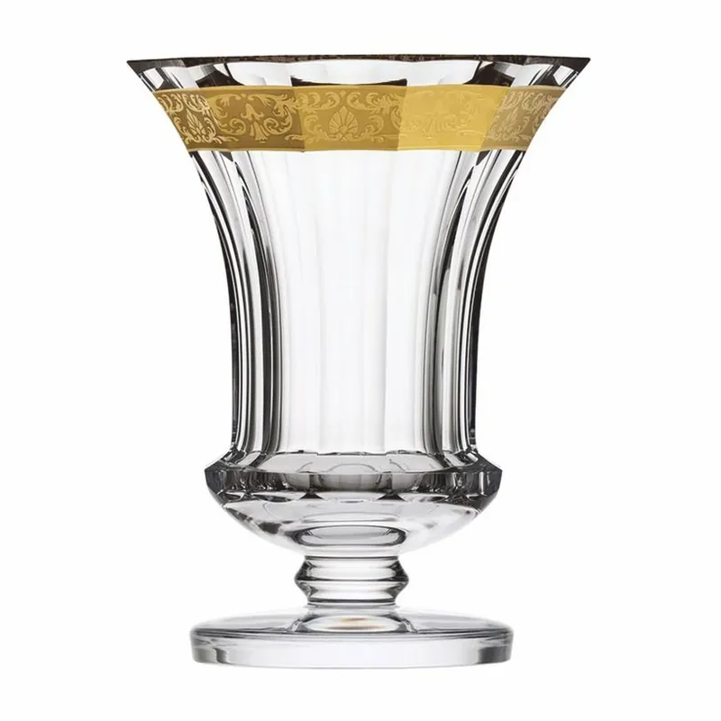 Casa Padrino vase baroque de luxe en verre cristal or Ø 19,7 x H. 25 cm - Soufflé bouche & poncé à la main Zertifiziert