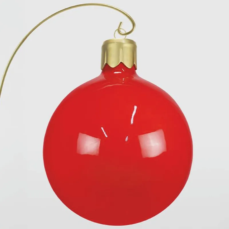 Casa Padrino boule de sapin de Noël décorative XXL rouge / or H. 90 cm - Décoration de Noël Bestpreis