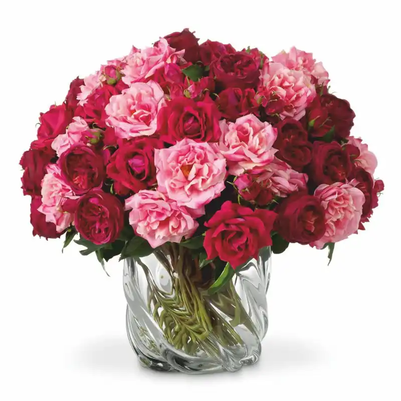 Preiswert Casa Padrino bouquet de roses décoratives de luxe rouge / rose / vert Ø 70 cm - Qualité de luxe