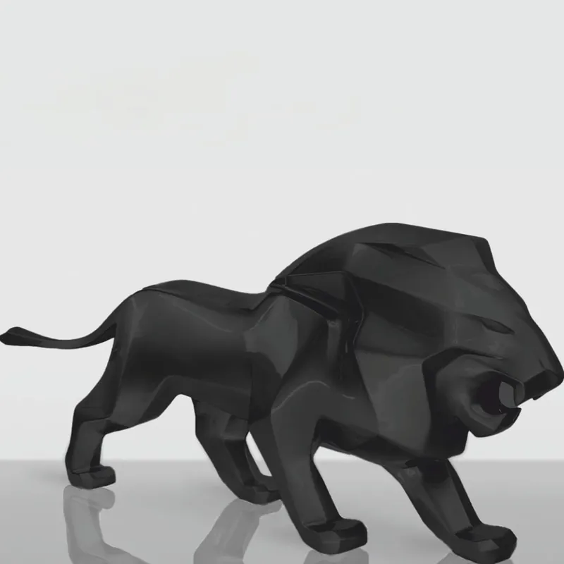 Casa Padrino sculpture décorative XXL lion noir mat 290 cm - Figure animale abstraite Preisreduziert
