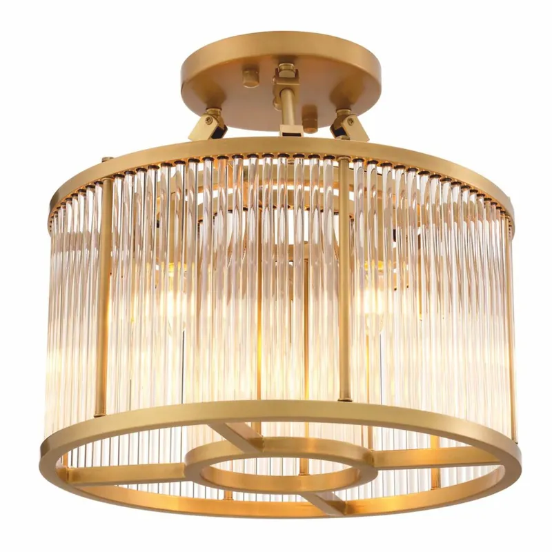 Sofort Bestellen Casa Padrino lampe de couverture de salon de luxe laiton antique Ø 45 cm - Luminaires de luxe
