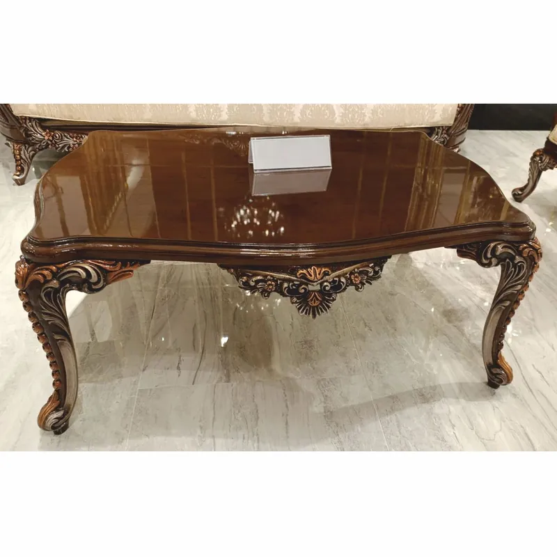 Casa Padrino table basse baroque de luxe marron foncé / gris / bronze 119 cm - Meubles baroques Online Kaufen