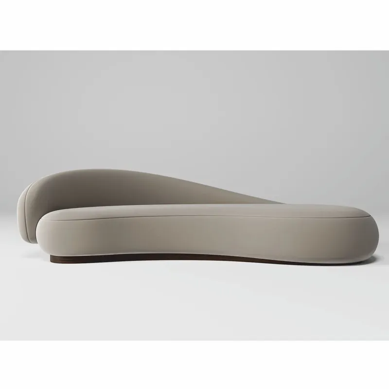 Casa Padrino canapé de luxe en velours côté gauche gris / marron foncé 280 cm - Meubles de salon et d'hôtel Online Kaufen