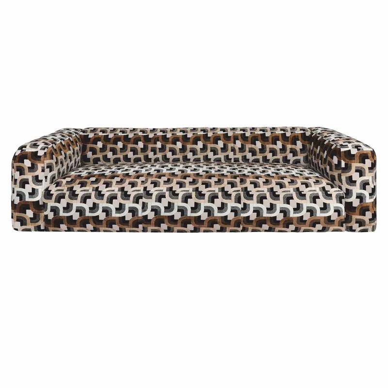 Direktkauf Casa Padrino canapé 3 places de luxe marron / blanc / noir 252 cm - Meubles de salon et hôtel