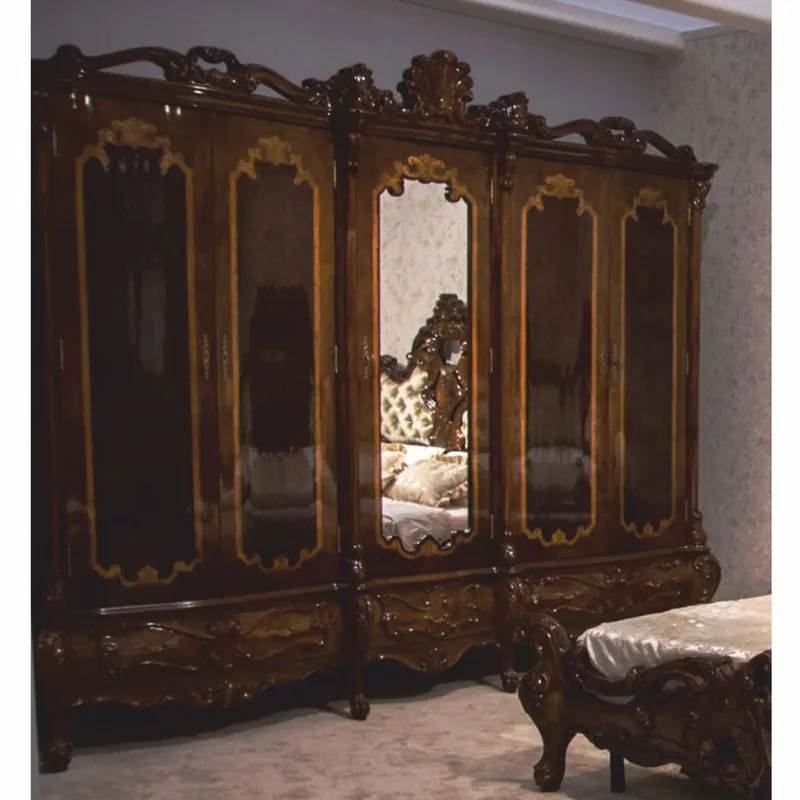 Casa Padrino armoire de chambre baroque de luxe marron foncé 305 cm - Meubles baroques Angebot