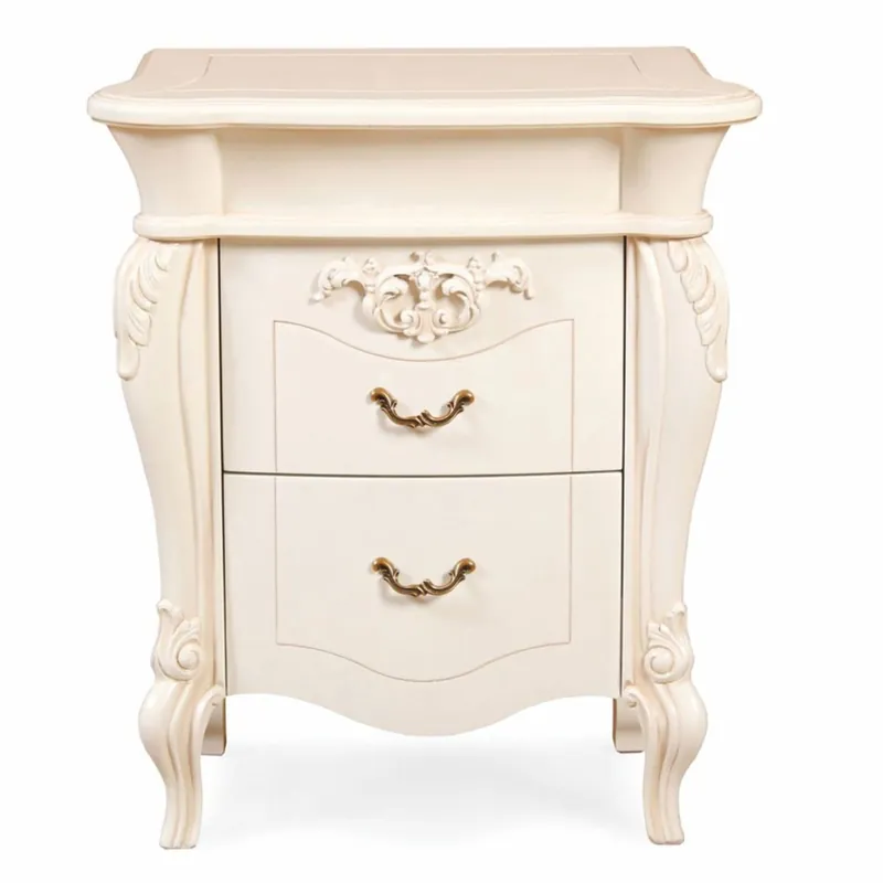 Casa Padrino table de chevet baroque de luxe avec 2 tiroirs crème / bronze H. 70 cm Saisonangebot
