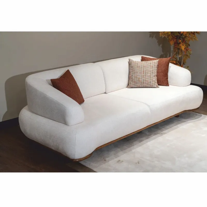Begrenztes Angebot Casa Padrino canapé de luxe avec dossiers réglables blanc / marron 240 cm - Meubles de luxe