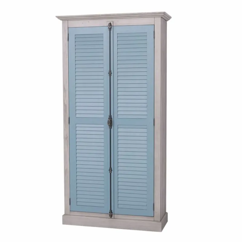Casa Padrino armoire de chambre de style campagnard gris / bleu 109 cm - Meubles de chambre Neu Im Sortiment