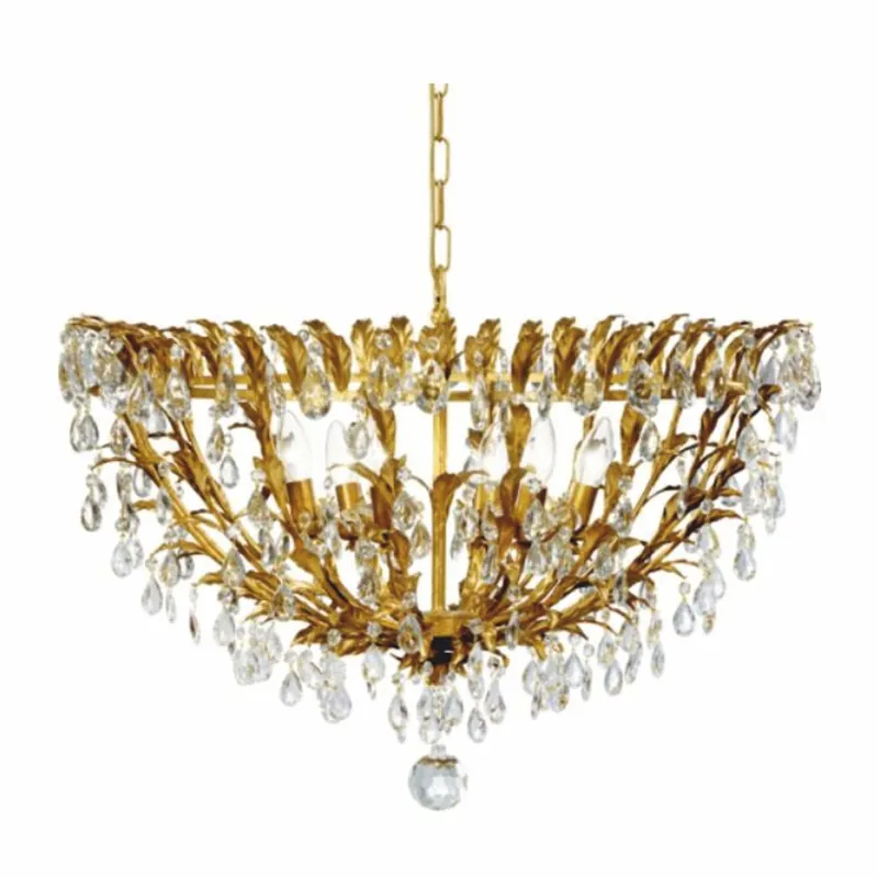 Casa Padrino Lampe Suspendue Baroque de Luxe en Cristal Or Ø 75 x H. 50 cm - Fabriquée en Italie Geprüft